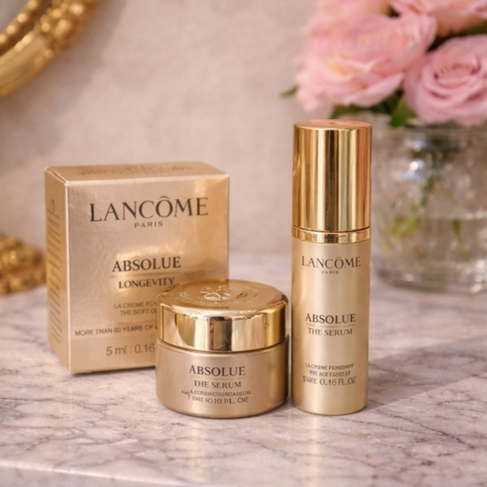 Lancôme Absolue Deluxe Travel Set – Soft Cream & Serum Luxury Skincare Minis